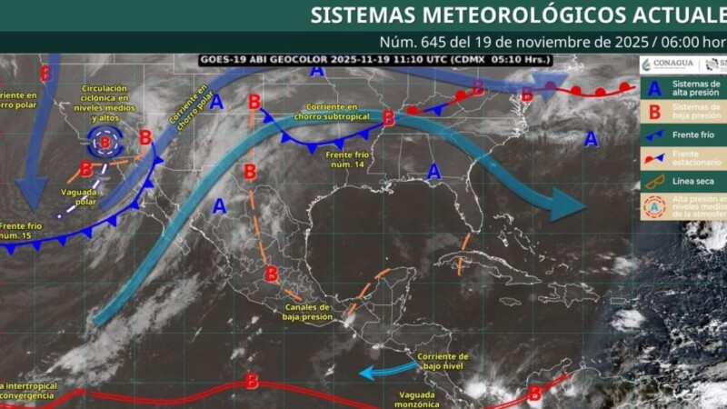 Pronóstico del clima en Quintana Roo para hoy miércoles 19 de noviembre 2025