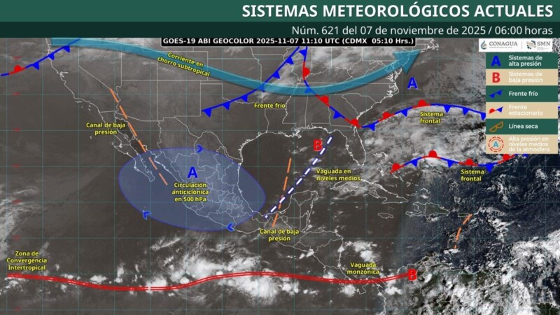 Pronóstico del clima en Quintana Roo para hoy viernes 7 de noviembre 2025