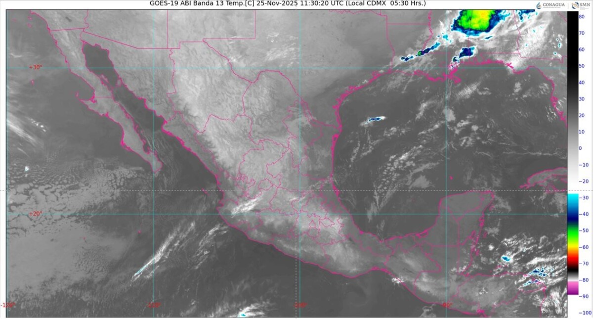 Pronóstico del clima: Cielo medio nublado a nublado, chubascos y posibles descargas eléctricas en Quintana Roo.