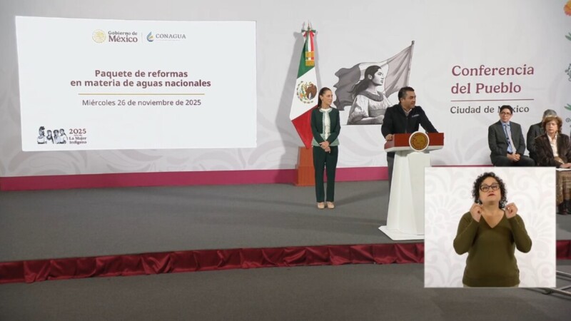 “Quienes se oponen a la Ley del agua son los acaparadores”