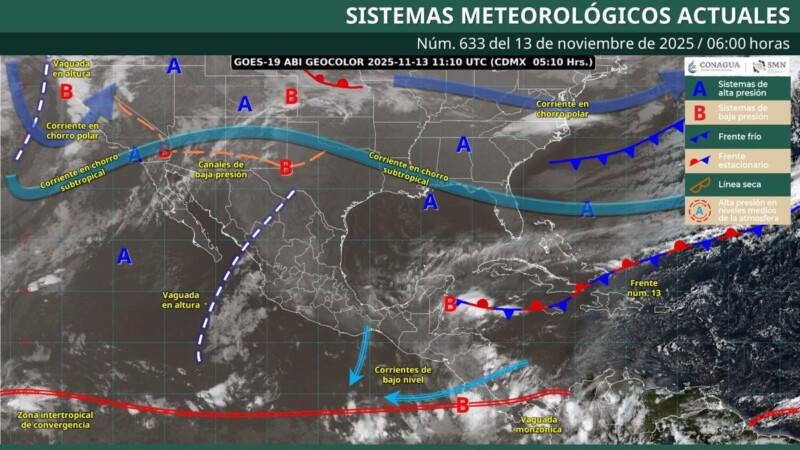 Pronóstico del clima en Quintana Roo para hoy jueves 13 de noviembre 2025