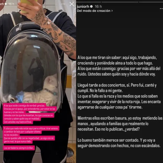 Junior H asegura que cumplió pese a llegar tarde a su concierto