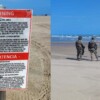 Retiran letreros de restricción en playa Bagdad, Tamaulipas