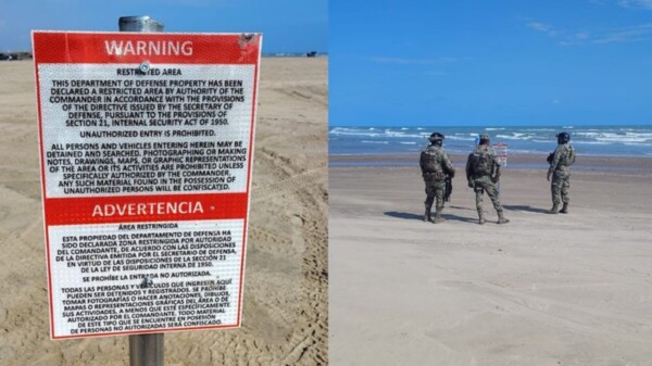Retiran letreros de restricción en playa Bagdad, Tamaulipas