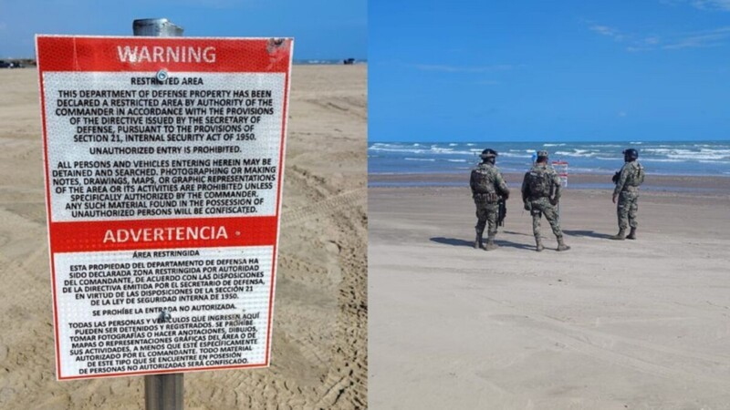 Retiran letreros de restricción en playa Bagdad, Tamaulipas