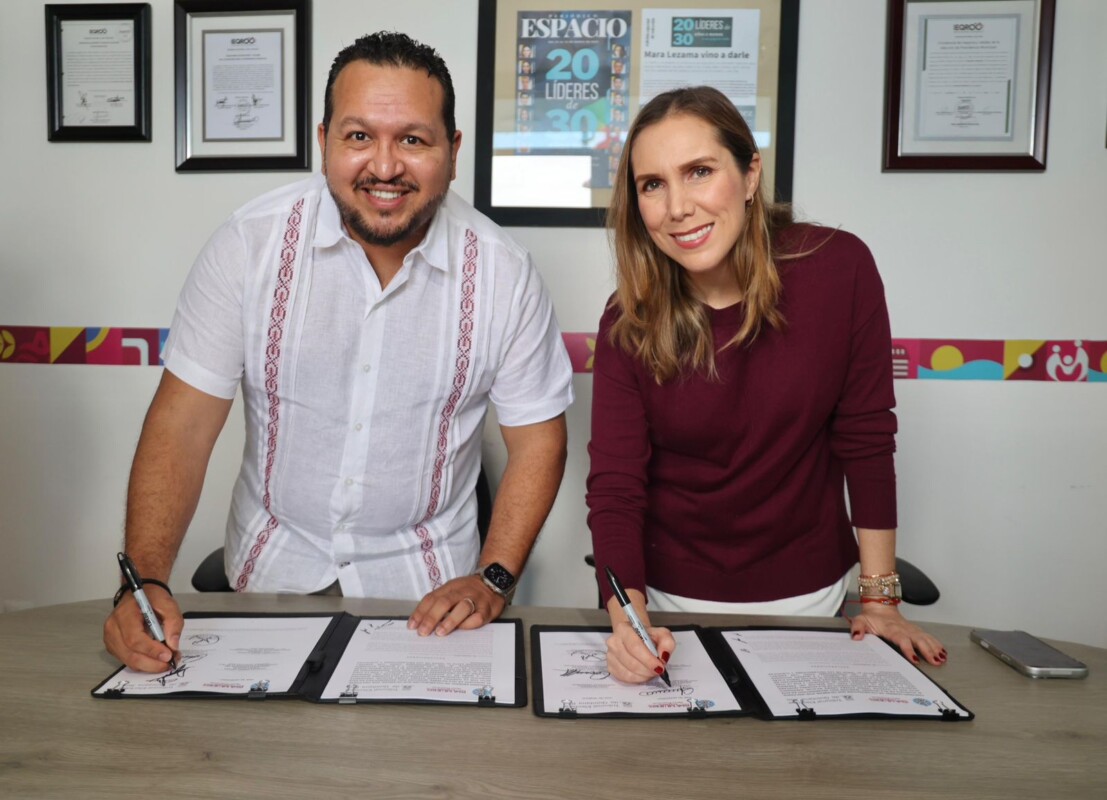 Permitirá fortalecer la colaboración interinstitucional, fue encabezada por la presidenta municipal, Atenea Gómez Ricalde, el magistrado presidente del Teqroo, Sergio Avilés Demeneghi.