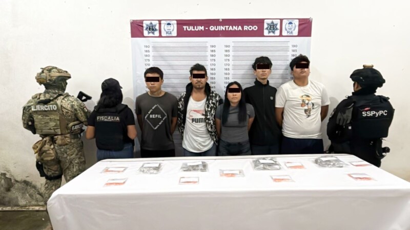 Detienen a cinco personas por narcomenudeo en Tulum