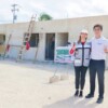 Atenea Gómez Ricalde constata avance de la construcción de la nueva cancha de fútbol siete en Ciudad Mujeres
