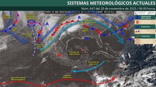Pronóstico del clima en Quintana Roo para hoy jueves 20 de noviembre 2025