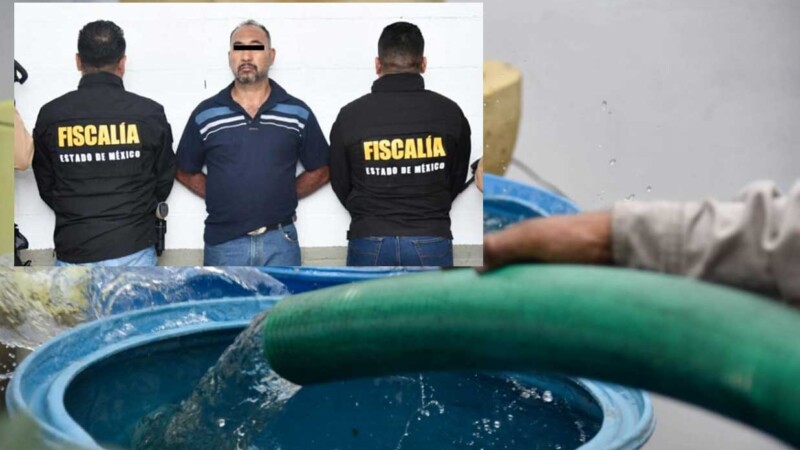 Cae presunto operador de red de huachicoleo de agua en Edomex
