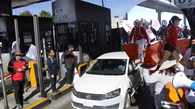 Maestros del CNTE dan "Buen Fin" a conductores y liberan casetas de peaje