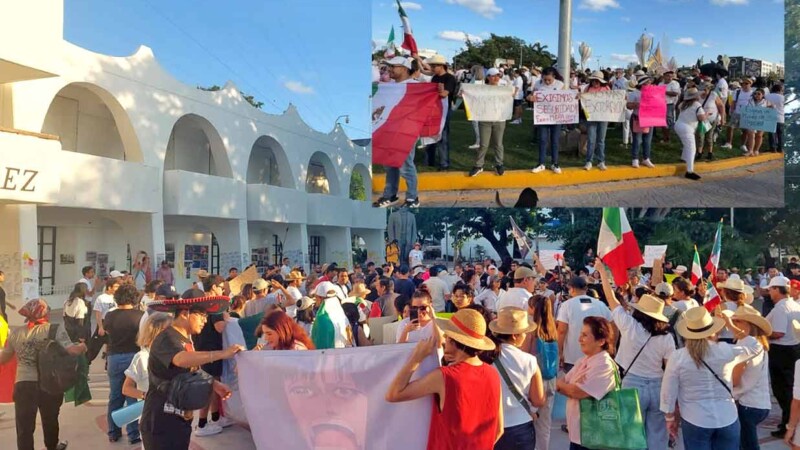 Alrededor de 500 personas marchan en Cancún convocadas por la "Generación Z"