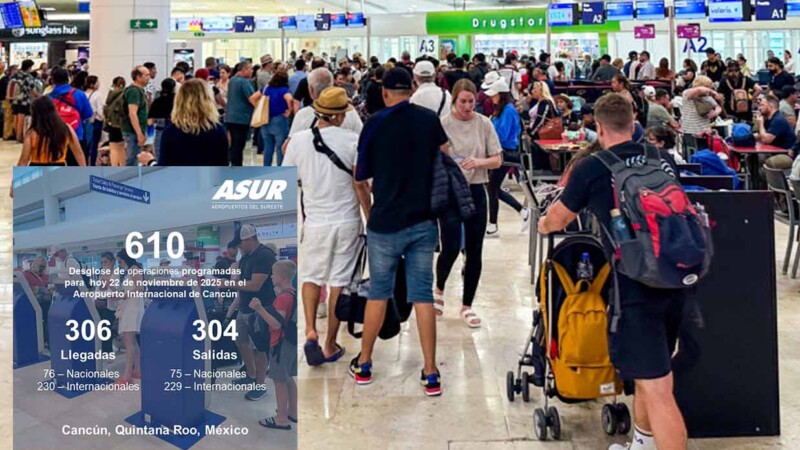 Supera Aeropuerto de Cancún los 600 vuelos este fin de semana