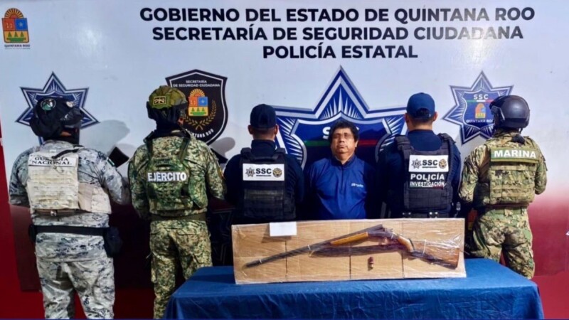 Detienen a sujeto por agredir a su esposa y amenazarla con una escopeta en la colonia El Milagro