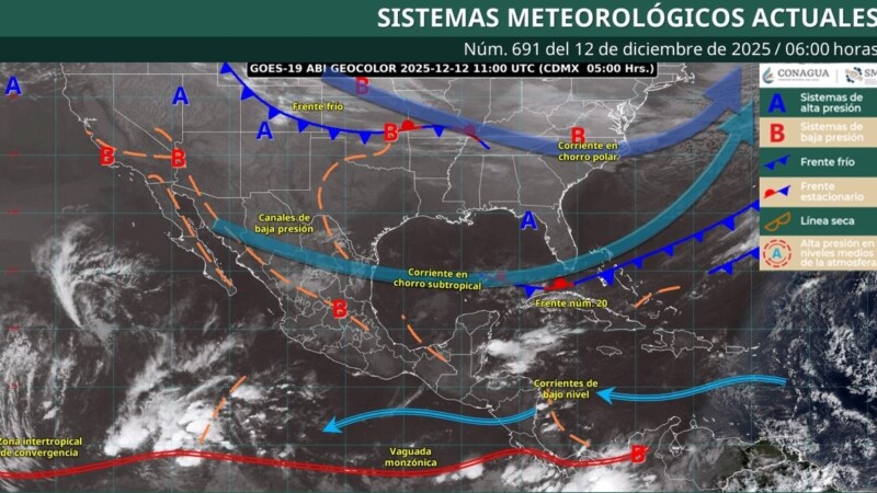 Pronóstico del clima en Quintana Roo para hoy jueves 11 de diciembre 2025