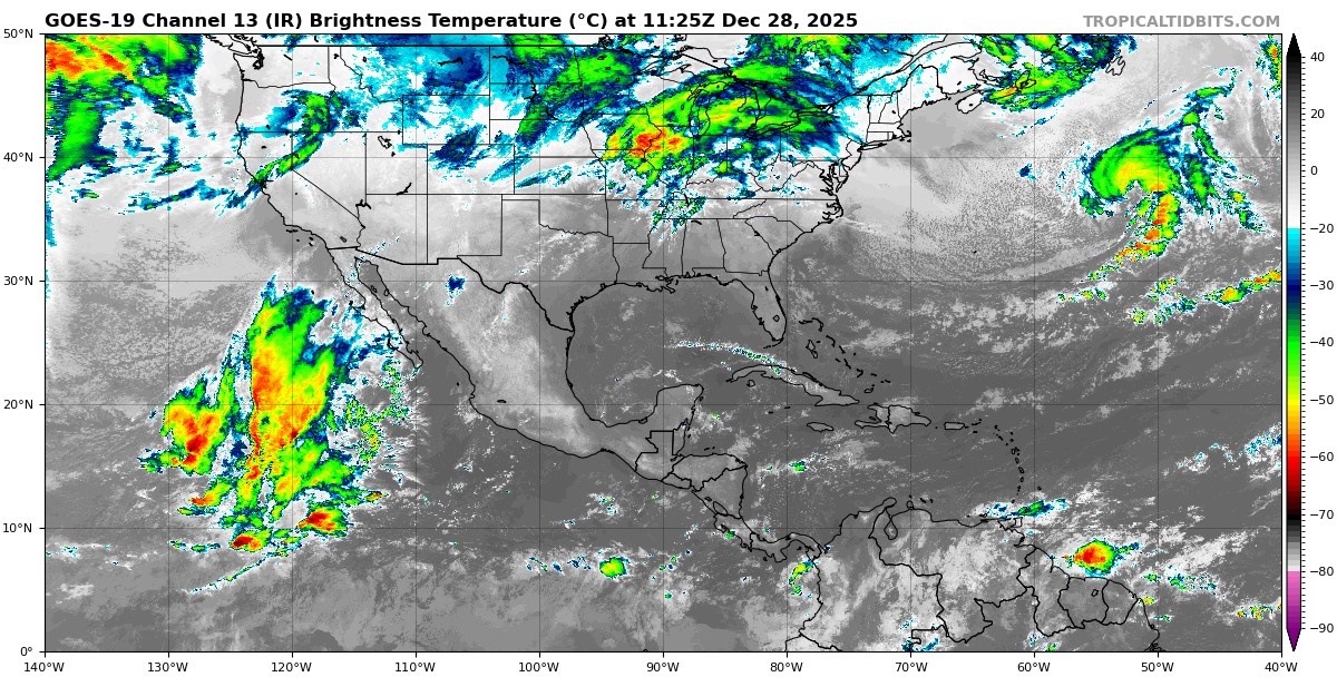 Pronóstico del clima para hoy domingo 28 de diciembre 2025 en Quintana Roo; se prevé cielo medio nublado con lluvias en centro y sur.