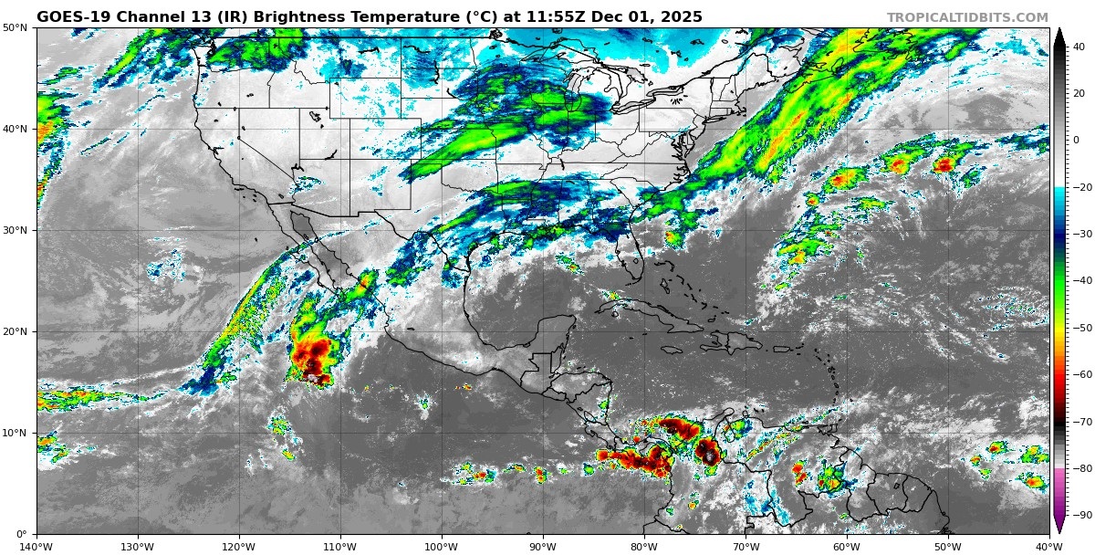 Pronóstico del clima: Cielo medio nublado a nublado con probabilidad de lluvias aisladas en Campeche, Yucatán y Quintana Roo.