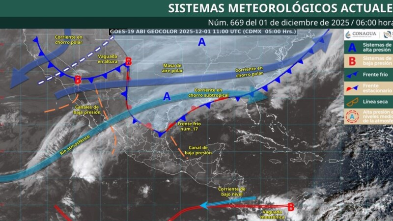 Pronóstico del clima en Quintana Roo para hoy lunes 1 de diciembre 2025