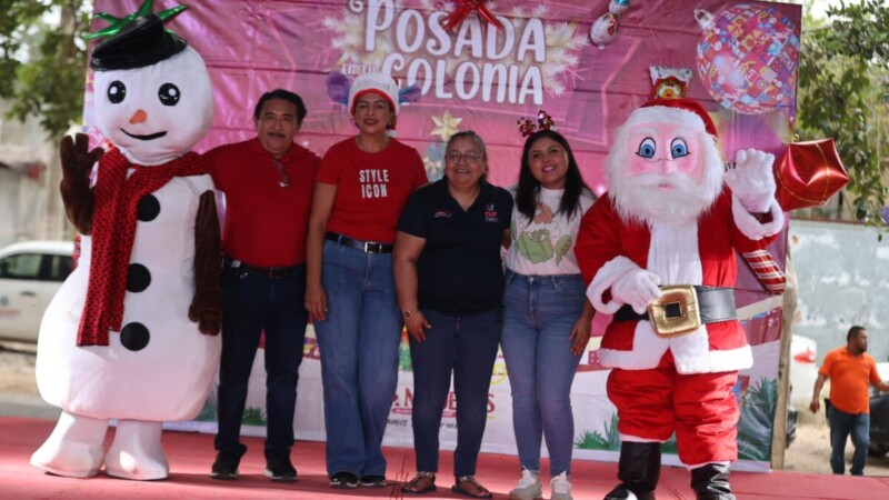 Gobierno Municipal lleva la Posada en tu Colonia al Domo Los Olivos de Ciudad Mujeres