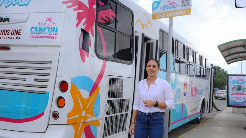 Lanza Ana Paty Peralta proyecto "Ruta Mar", el transporte de la justicia social hacia las playas de Cancún