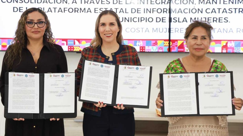 Gobierno de Isla Mujeres firma convenio para modernizar y fortalecer los servicios catastrales en beneficio de la ciudadanía