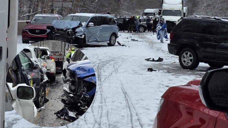 Tormenta invernal provoca carambola de más de 45 vehículos en Estados Unidos