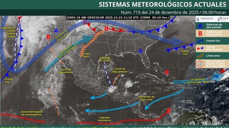 Pronóstico del clima en Quintana Roo para hoy miércoles 24 de diciembre 2025