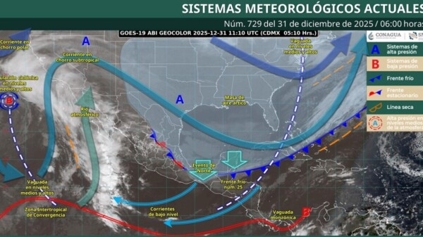 Pronóstico del clima para hoy miércoles 31 de diciembre 2025 en Quintana Roo