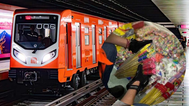 Operativo “Cero Pirotecnia” genera decomiso de 327 kilos de pirotecnia en Metro de CDMX