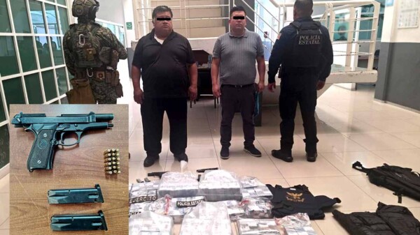 Capturan a dos hombres armados que movían 37 mdp en vehículo blindado