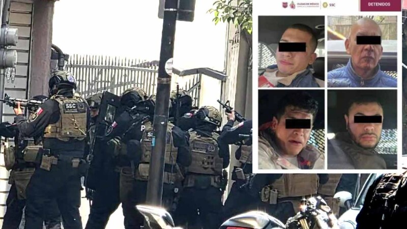 Balacera durante operativo anti extorsión en CDMX deja un policía herido y seis detenidos