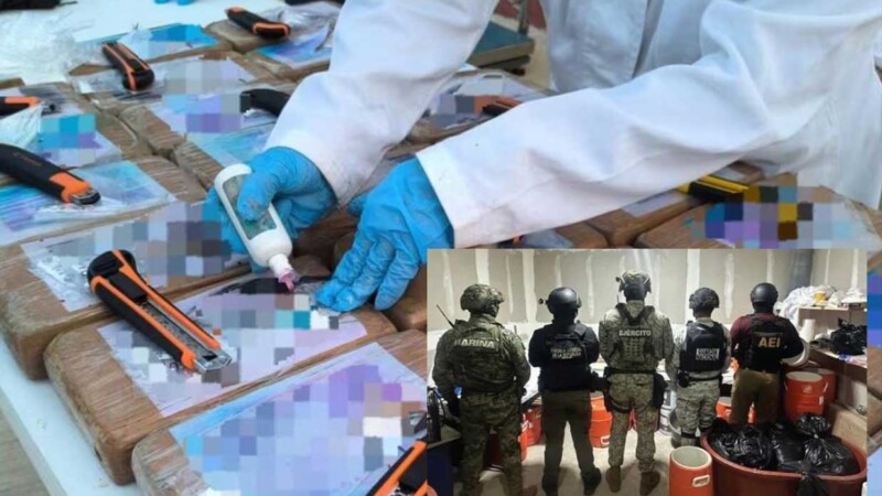 Operativos federales dejan decomiso de cocaína en Guerrero y narcolaboratorio en BC
