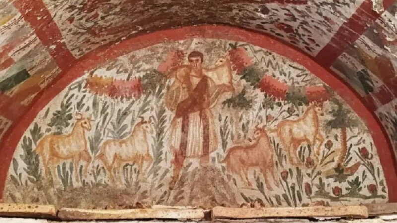 Hallan imagen más antigua de Jesús en una tumba cristiana de hace 1,800 años