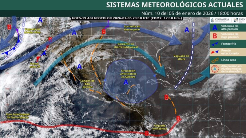 Pronóstico del clima para hoy martes 6 de enero 2026 en Quintana Roo