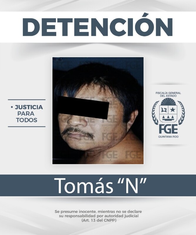 Capturan en Puerto Morelos a un sujeto investigado por pornografía infantil; la detención de Tomás “N” se derivó de una denuncia de Fiscalía de Alemania.