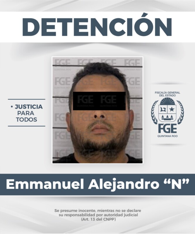 Fue identificado como Emmanuel Alejandro “N”, señalado por hechos ocurridos el 31 de diciembre de 2025.