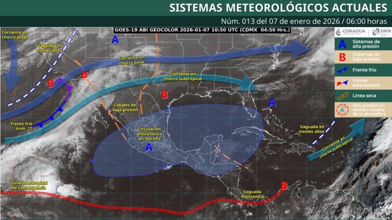 Pronóstico del clima para hoy miércoles 7 de enero 2026 en Quintana Roo