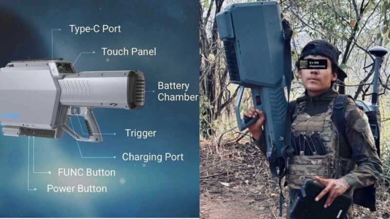 Recuperan equipo antidrón de nivel militar tras enfrentamiento