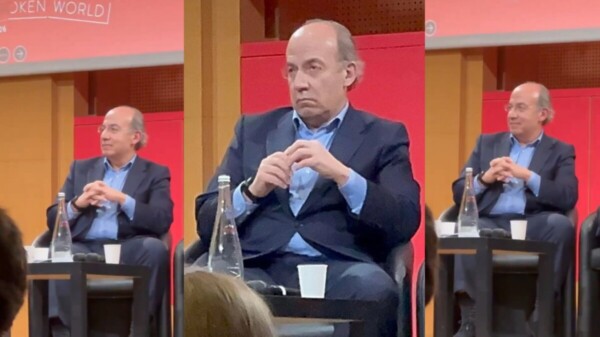 “¡Asesino, lárgate!”, gritan a Felipe Calderón en París