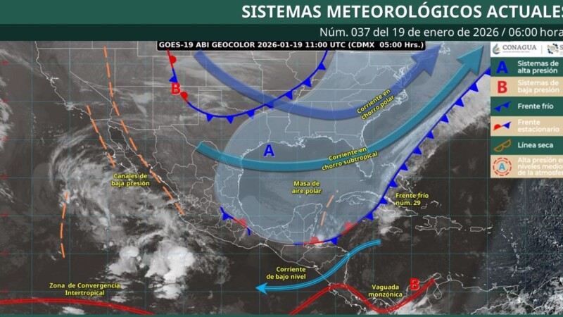Pronóstico del clima en Quintana Roo para hoy lunes 19 de enero 2026
