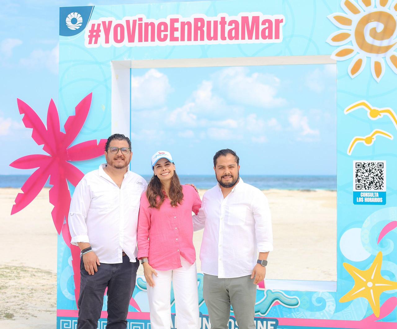 Ruta Mar es justicia social: Ana Paty Peralta; más de 2 mil personas fueron beneficiadas con transporte gratuito a las playas de Cancún.