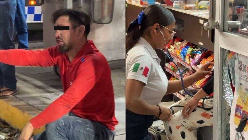 Vecinos frustran huida de sujeto que robó y agredió a encargada de tienda en Cancún
