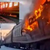 Mueren cuatro personas durante bombardeo ruso a tren de pasajeros en Ucrania