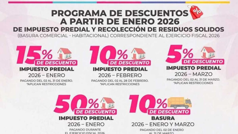 Gobierno de Isla Mujeres llama a aprovechar los últimos días de enero con 15 % de descuento en el Predial 2026