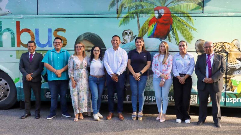 Llega a Puerto Morelos el DH Bus Project para fortalecer la cultura y la movilidad sustentable