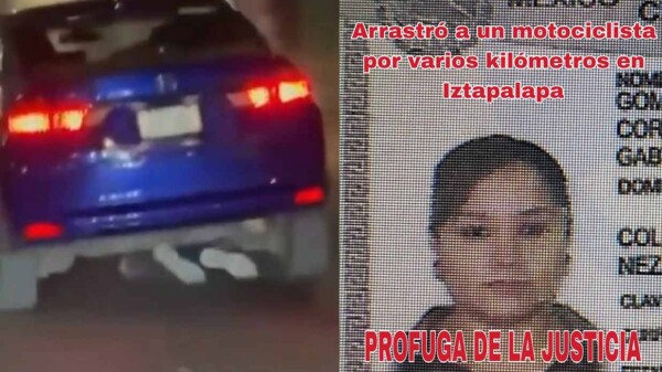 Mujer arrolla, arrastra y mata a motociclista en CDMX
