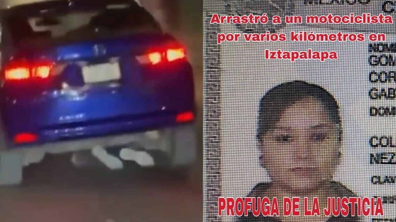 Mujer arrolla, arrastra y mata a motociclista en CDMX