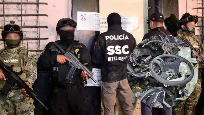 Decomisan 150 toneladas de autopartes en falso hotel de la CDMX