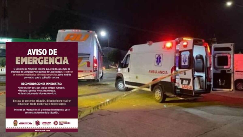 Fuga de amoniaco en Complejo Petroquímico desata alarma en Veracruz