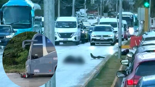 Autobús turístico arrolla a dos jóvenes motociclistas en el bulevar Colosio